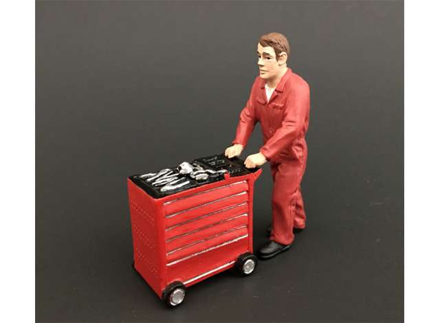 AT-Collections |   | ADF32110 | 1/32 | Jake  pushes tool trolley (Case IH red) | 